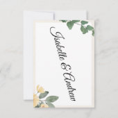 Modernes elegantes Foto mit floraler Atmosphäre Mitteilungskarte (Rückseite)