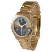 Modernes elegantes Foto New Wed Wedding Armbanduhr (Schrägansicht)