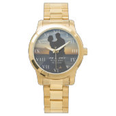 Modernes elegantes Foto New Wed Wedding Armbanduhr (Vorderseite)