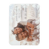 Modernes elegantes Foto-Overlay Minimalistisch Magnet (Vertikal)