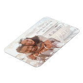 Modernes elegantes Foto-Overlay Minimalistisch Magnet (Linke Seite)