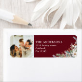 Modernes elegantes Foto & Pine Rote Weihnachten (Insitu)