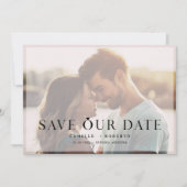 Modernes & elegantes Foto Save The Date (Vorderseite)