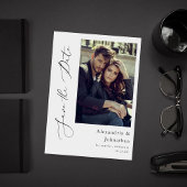 Modernes elegantes Foto Save the Date Einladung