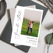 Modernes elegantes Foto Save the Date Einladung