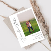 Modernes elegantes Foto Save the Date Einladung