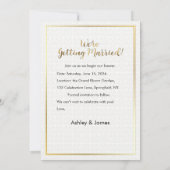 Modernes elegantes Foto Save the Date Gold Script Einladung (Rückseite)