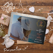 Modernes elegantes Foto Save the Date Gold Script Einladung