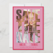 Modernes elegantes Foto Save the Date Hochzeit Einladung (Vorderseite)