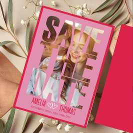 Modernes elegantes Foto Save the Date Hochzeit Einladung