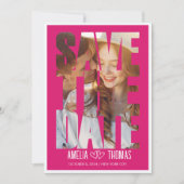 Modernes elegantes Foto Save the Date Hochzeit Einladung (Vorderseite)