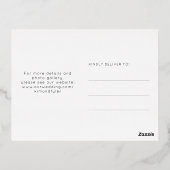 Modernes, elegantes Foto Save the Date Postkarte (Rückseite)