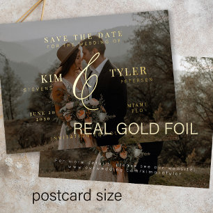 Modernes, elegantes Foto Save the Date Postkarte