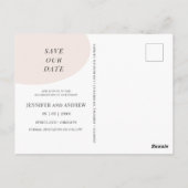 modernes elegantes Foto Save the Date Postkarte (Rückseite)