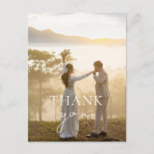 Modernes elegantes Foto Vielen Dank Postkarte (Vorderseite)