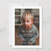 Modernes elegantes Foto zum Geburtstag Einladung (Vorderseite)