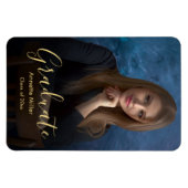 Modernes elegantes Foto zur Ankündigung von Abschl Magnet (Horizontal)