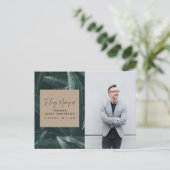 Modernes, elegantes Foto zur Erinnerung an Trauer Postkarte (Stehend Vorderseite)