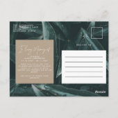 Modernes, elegantes Foto zur Erinnerung an Trauer Postkarte (Rückseite)