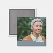 Modernes elegantes Foto zur Erinnerung Magnet (Vorderseite/Rückseite)