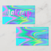 Modernes, elegantes Frame Holographic Makeup Visitenkarte (Vorne/Hinten)
