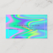 Modernes, elegantes Frame Holographic Makeup Visitenkarte (Rückseite)