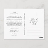 Modernes elegantes, fröhliches WeihnachtsfamilienF Postkarte (Rückseite)