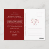 Modernes elegantes, fröhliches WeihnachtsfamilienF Postkarte (Rückseite)