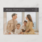 Modernes elegantes, fröhliches WeihnachtsfamilienF Postkarte (Vorderseite)