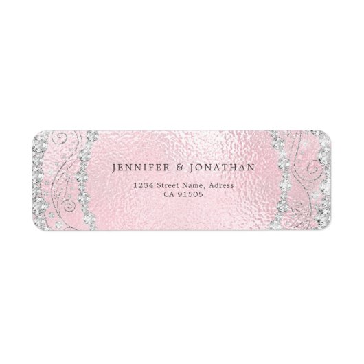 Modernes elegantes Funkelnd Diamond Chic Pink (Vorne)