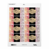 Modernes, elegantes Funkelschrift-Label (Vorne)