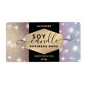 Modernes, elegantes Funkelschrift-Label (Vorne)