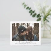 Modernes Elegantes für immer Ein dankbares neues F Postkarte (Stehend Vorderseite)