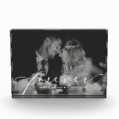 Modernes Elegantes für immer Personalisiertes Hoch Fotoblock (Vorderseite)