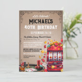 Modernes elegantes Gambling Casino Einladung am Ge (Stehend Vorderseite)