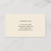 Modernes, elegantes, gelb PRINTED Kraft Consultant Visitenkarte (Rückseite)