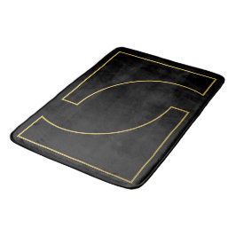 Modernes elegantes geometrisches Imitat Gold Desig Badematte