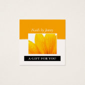 Modernes elegantes Geschenk von Orange White Flora (Vorderseite)