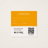 Modernes elegantes Geschenk von Orange White Flora (Rückseite)