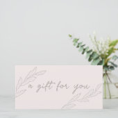 Modernes elegantes Geschenkzertifikat für kleine U (Stehend Vorderseite)