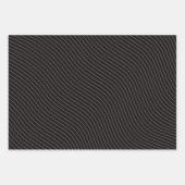 Modernes, elegantes gestreiftes Schwarz Geschenkpapier Set (Vorderseite 3)