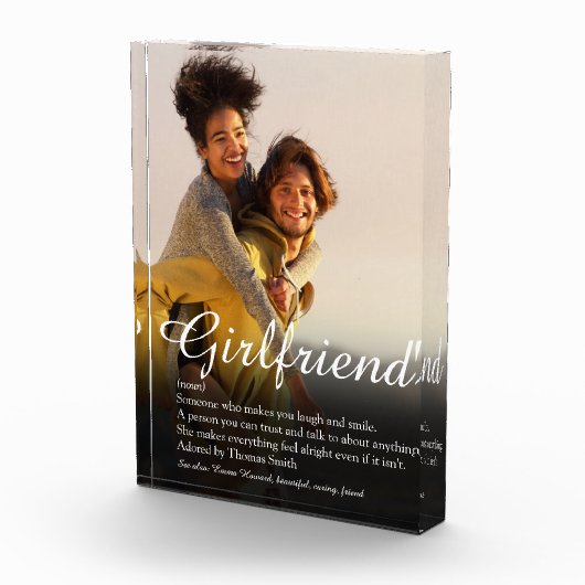 Modernes, elegantes Girlfriend Definition Script Fotoblock (Rechts)
