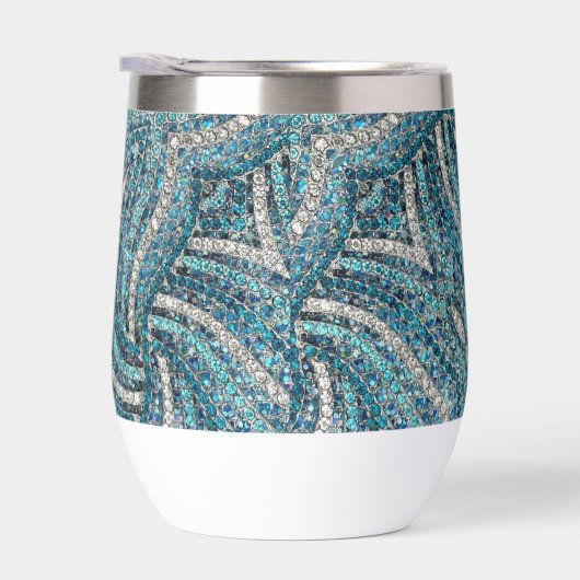 Modernes Elegantes Girly Türkis Swirl Individuelle (Rechts)