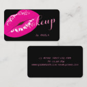 Modernes Elegantes glamouröses Schwarz, Lippen Visitenkarte (Vorne/Hinten)