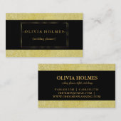 Modernes elegantes Gold Foil Metal Beruflich Busin Visitenkarte (Vorne/Hinten)