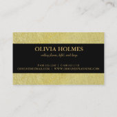 Modernes elegantes Gold Foil Metal Beruflich Busin Visitenkarte (Rückseite)