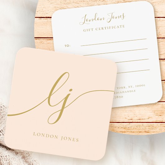 Modernes, elegantes Gold-Geschenkgutschein