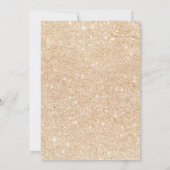 Modernes, elegantes Gold Glitzer Foto Brautparty Einladung (Rückseite)