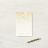 Modernes, elegantes Gold-Glitzer-Template Minimali Post-it Klebezettel (Auf Schreibtisch)