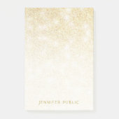 Modernes, elegantes Gold-Glitzer-Template Minimali Post-it Klebezettel (Vorderseite)